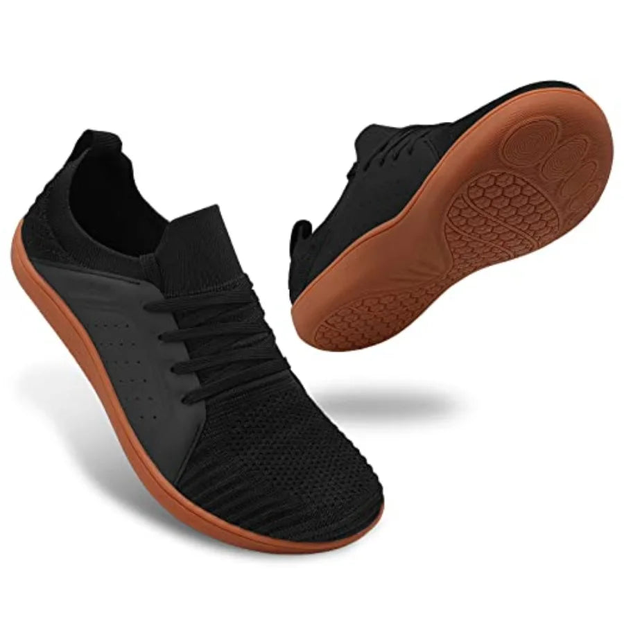 relxfeet Men's Barefoot Shoes Minimalist Cross-Trainer Shoes Wide Toe Walking Shoes Zero Drop Sole Trail Running Sneakers