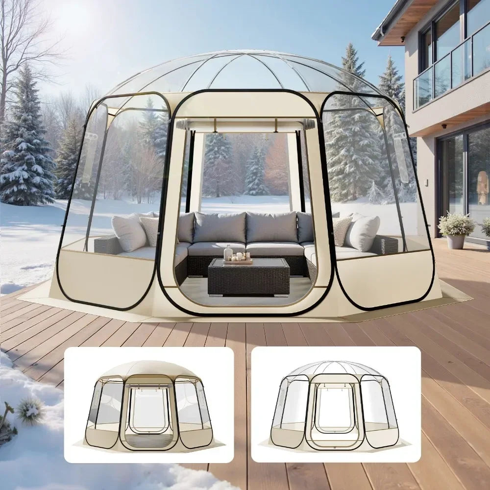 Clear Bubble Tent 12'x11.1' WeatherProof 10-12 Person Instant Tent