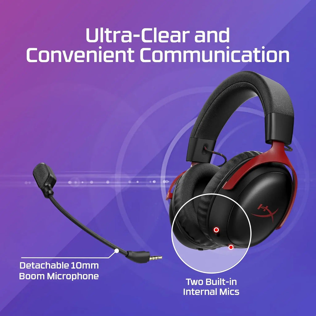 Wireless Gaming Headset with 120-Hour Battery, Bluetooth, Detachable Mic for PC, PS5, Switch
