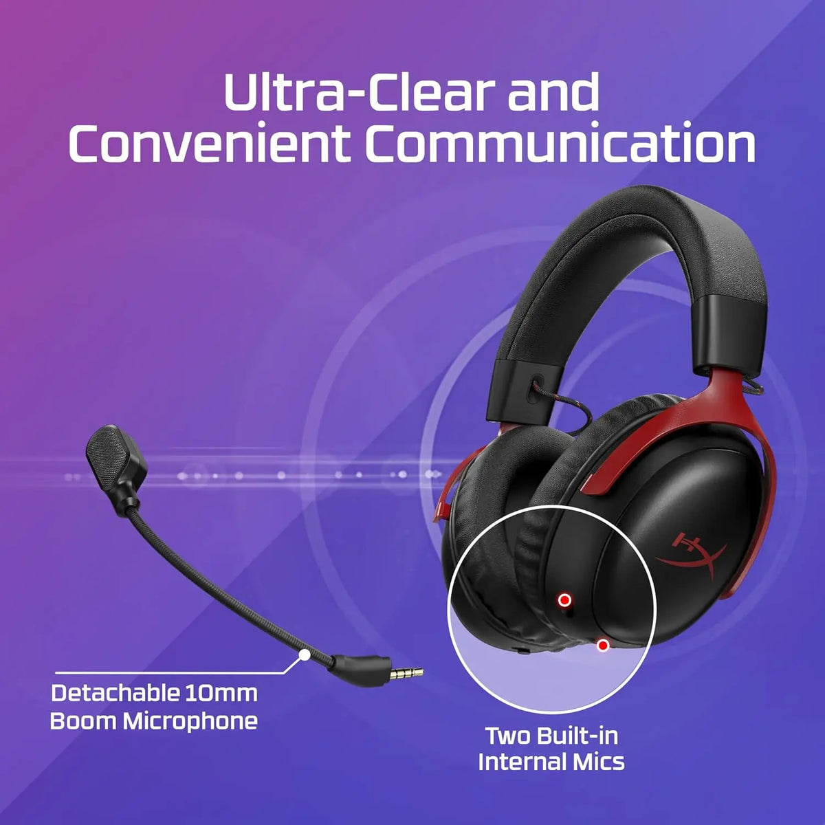 Wireless Gaming Headset with 120-Hour Battery, Bluetooth, Detachable Mic for PC, PS5, Switch
