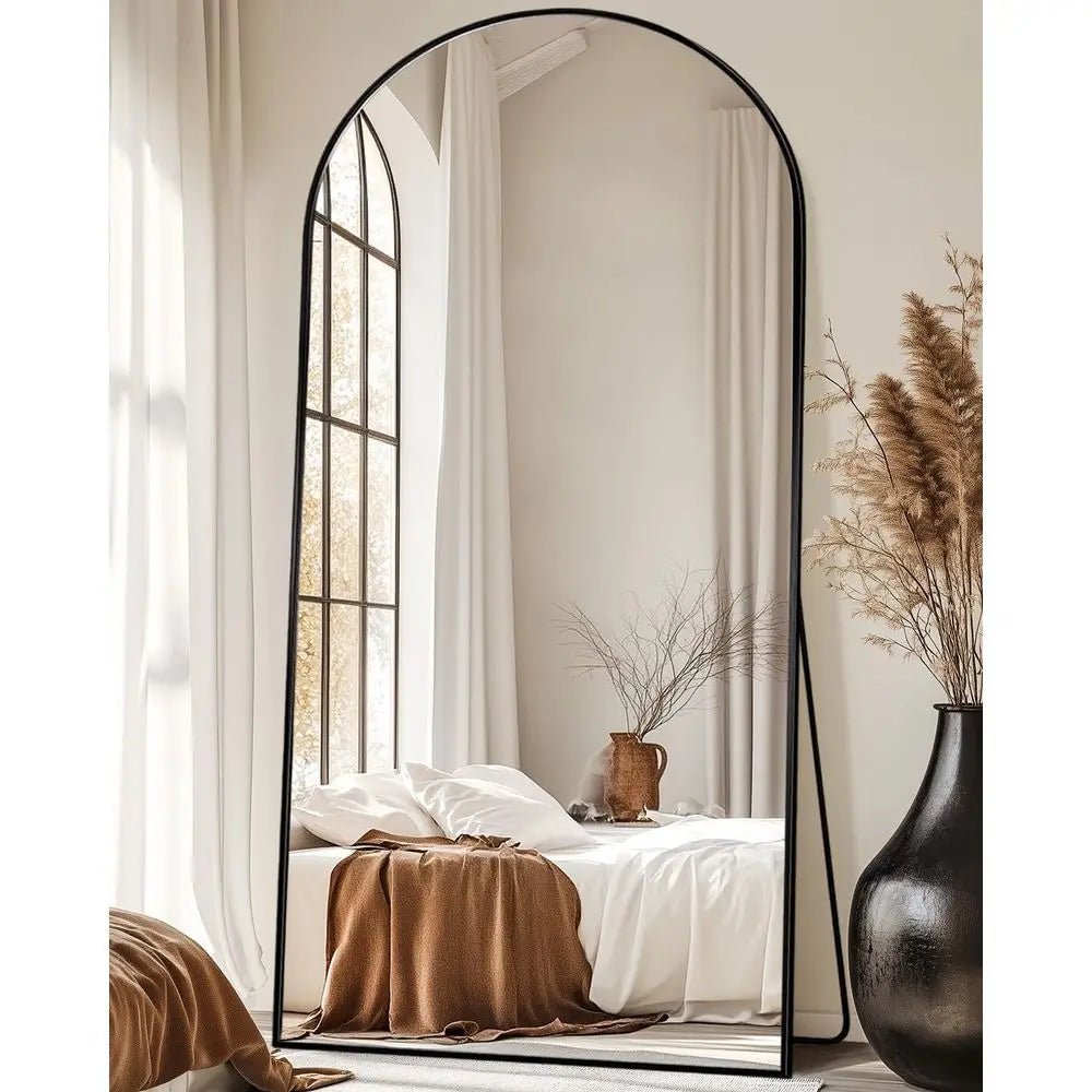 71 x 32 Arched Full-Length Mirror with Stand - Freestanding/Leaning/Wall-Mounted, Ideal for Bedroom, Living Room, Entryway, Dini