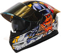 Obsidian Full Face Dual Visor Adult Motorcycle Helmet for Motorbike Street Bike with Pinlock Ready DOT Approved Samurai Gold S