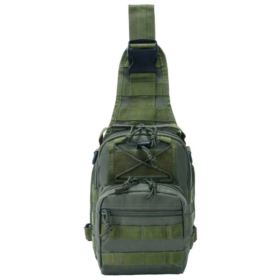 【New style】Outdoor lightweight hiking bag multi-functional single-shoulder -body riding fitness sports chest bag military fan t