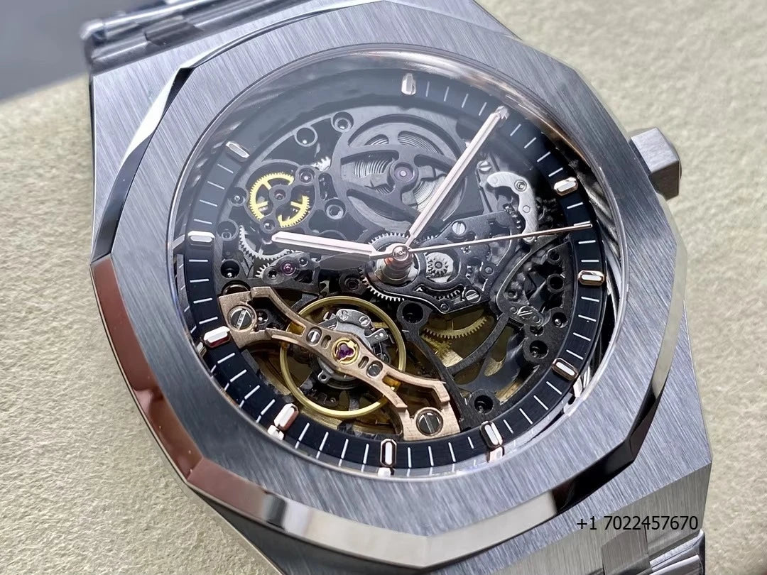 New Luxury Super Quality Mechanical Watch 41mm 3132 Movement 15407 Skeleton Watch