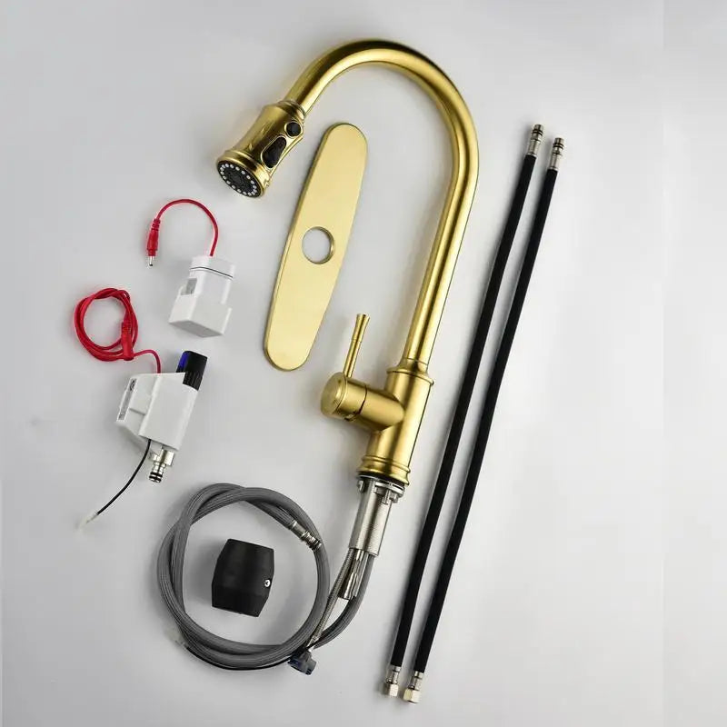 Pull Down Kitchen Faucet with Touch Function and Spray Head