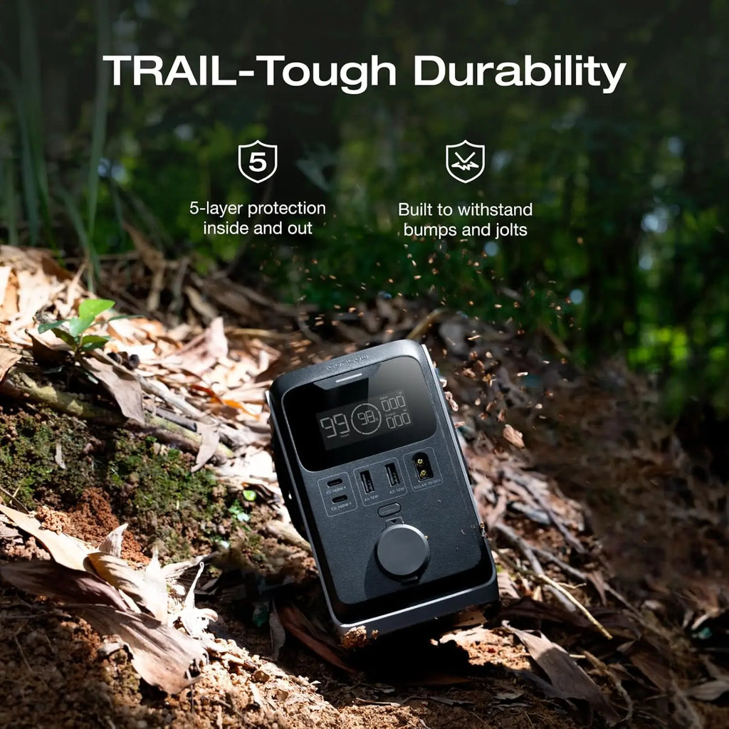 288Wh Portable Power Station, 300W DC Output, LiFePO4 Battery, Solar Generator for Camping Travel Emergency