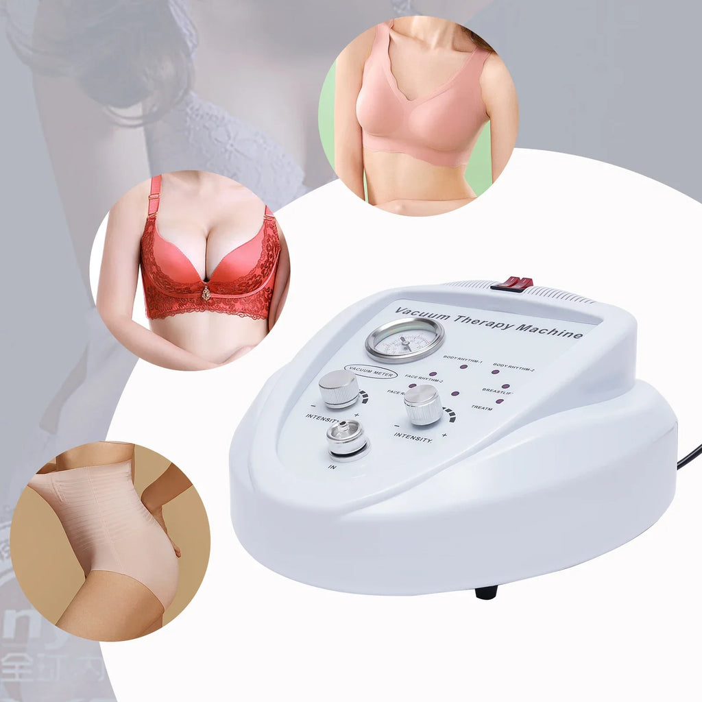6 Mode Adjustable Suction Vacuum Machine with 24 Cups & 3 Grease Massage Heads,Professional Acupoint Cupping Body Shaping Device