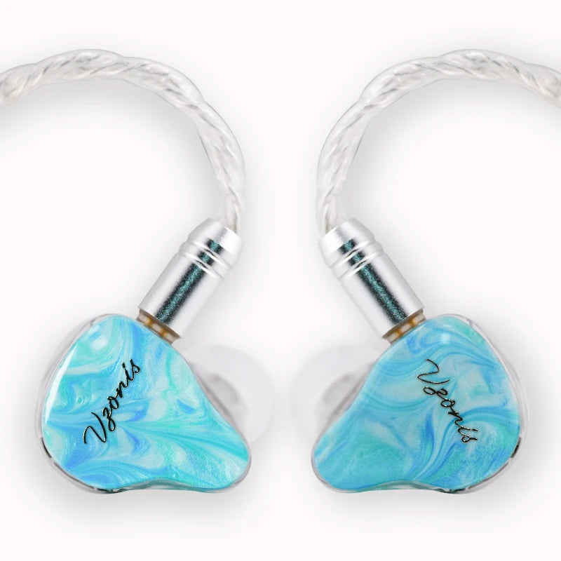 Vzonis VP07 Resin HiFi earphones in ear 7 Drivers unit IEM Earbuds high-resolution monitoring fever music Headset Fashion blue