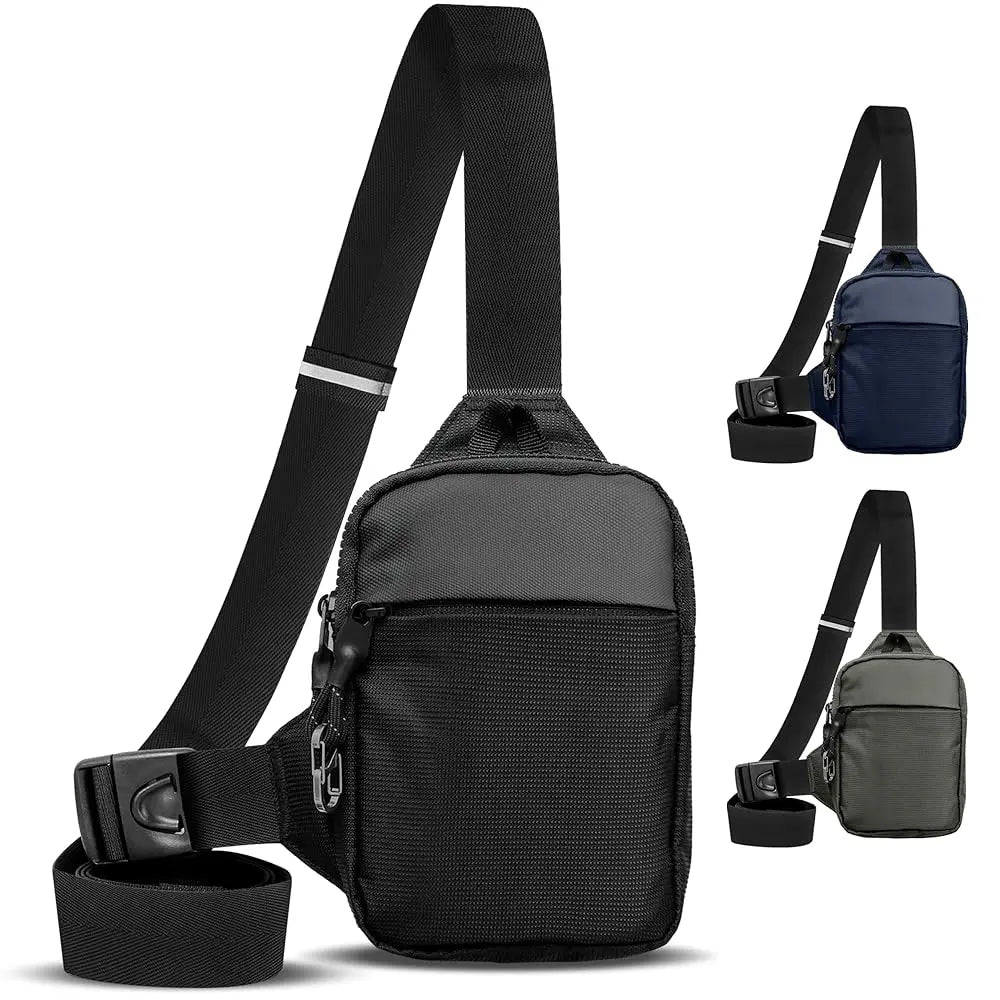 Travel Sling Bag for Men & Women - Water Resistant Crossbody Multipocket Chest Bag with Anti-Theft & RFID