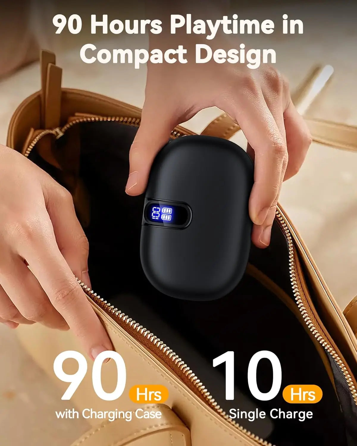 AI Translation Earbuds with Real-Time 164 Languages, 90H Battery, Bluetooth & LED Display for Travel Business Learning