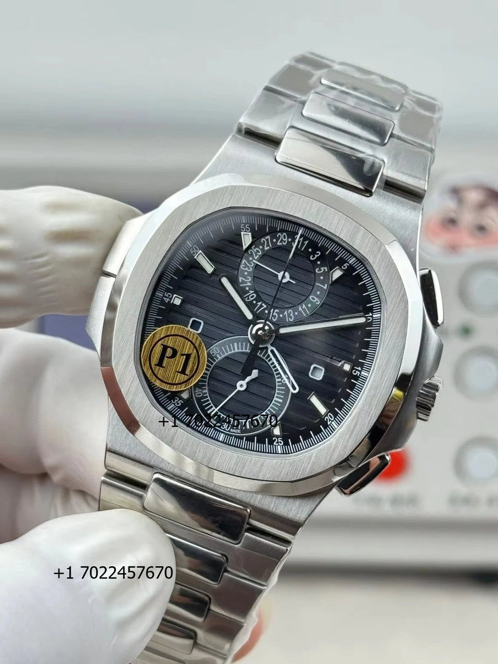 Retro Luxury 5990 High-quality Business Travel Dual-time Zone Multi-functional Chronograph Automatic Mechanical Watch