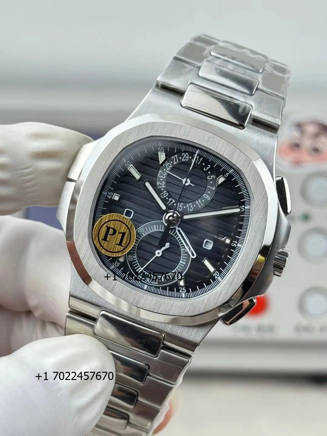 Retro Luxury 5990 High-quality Business Travel Dual-time Zone Multi-functional Chronograph Automatic Mechanical Watch
