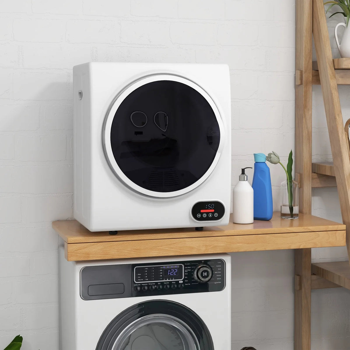 Portable Clothes Dryer 120V 850W Laundry Dryer for Apartment, White