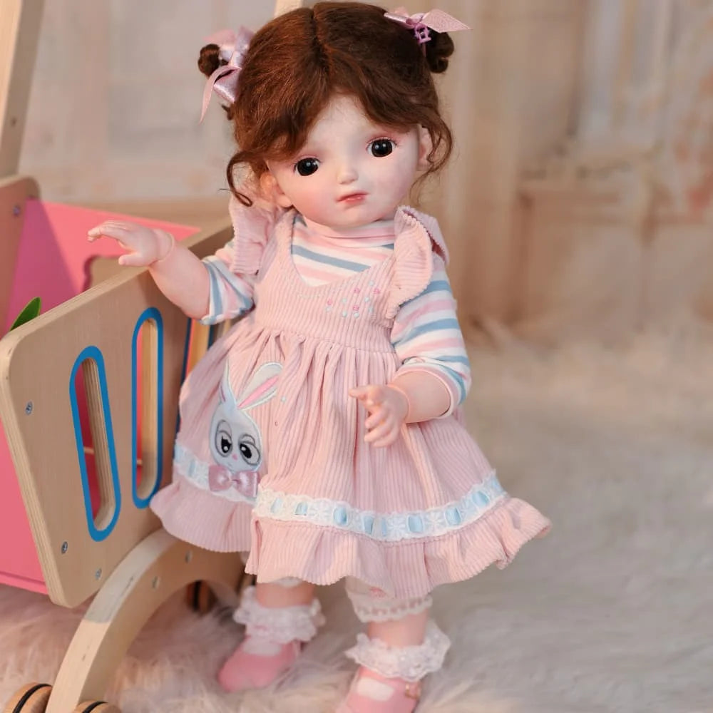 Cloveray 47 cm 20 inch Full Body Vinyl Girl BJD Doll Humanoid Doll Ball Joint Children's Birthday Collection Christmas Gift