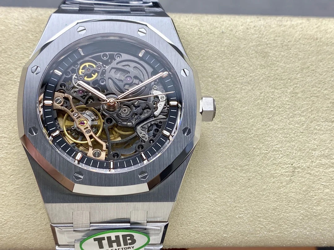 New Luxury Super Quality Mechanical Watch 41mm 3132 Movement 15407 Skeleton Watch