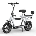 Electric Scooter with Seats for Adults 500W Motor E Bike 14 Pneumatic Tire 20 Miles Range 18.75Mph Silver Electric Bicycle for