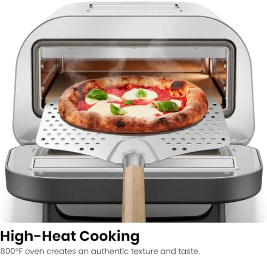 Indoor Pizza Oven - Makes 12 Inch Pizzas in Minutes Heats up to 800F - Countertop Electric Pizza Maker with 5 Touchscreen Prese
