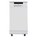 18 Wide Portable Dishwasher with ENERGY STAR 6 Wash Programs 8 Place Settings Stainless Steel Tub White