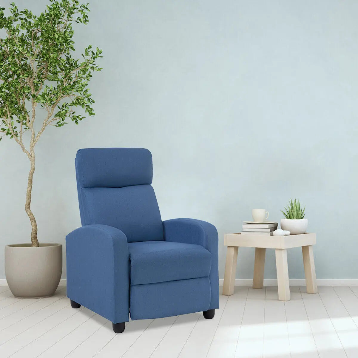 Massage Recliner Chair Single Sofa Fabric Padded Seat Theater Home  / Footrest