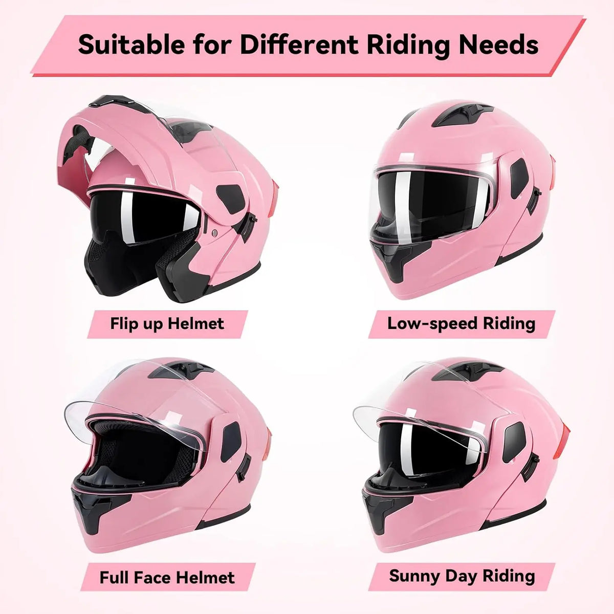Helmets Motorcycles Full Helmet Dual Lenses Facelifted Helmets All Season Universal Summer Cycling Half Helmets Portable Fashion