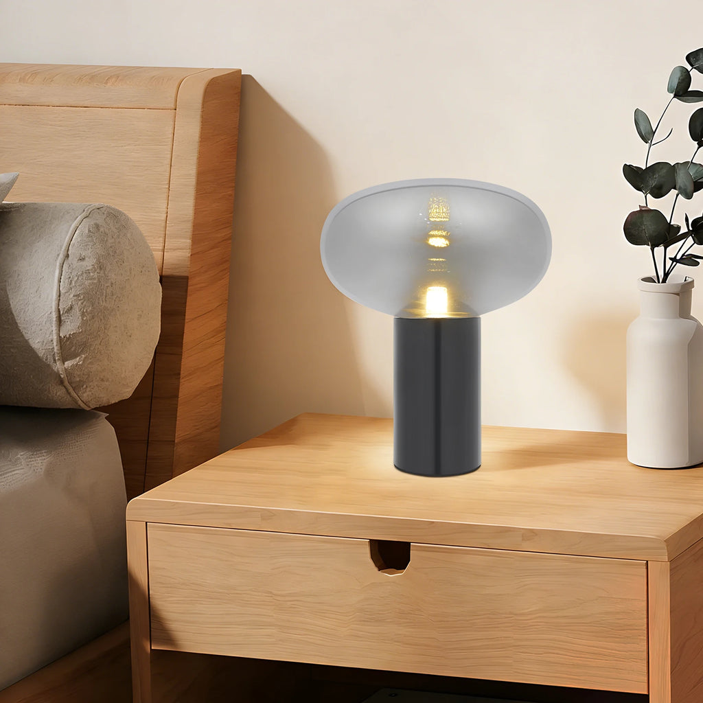 Art Decorative Bedside Table Lamp Simple Nightstand Lamp Mushroom Table Lamp for Living Rooms Dining Rooms Bedrooms Entrances