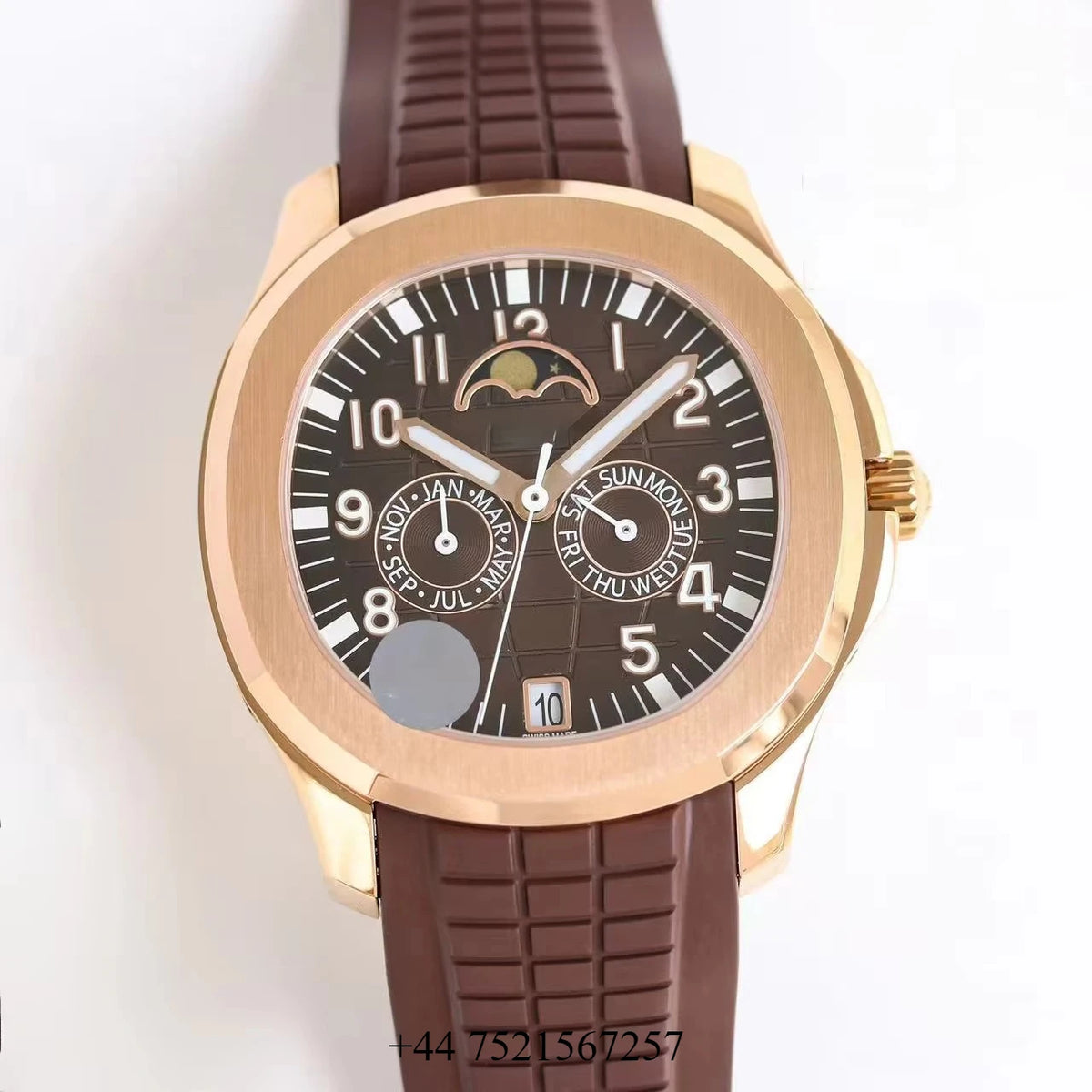 Complex Multifunctional Automatic Mechanical Luxury Sport Luminous Stainless Steel Watch High Quality Moon Timing Hip Hop