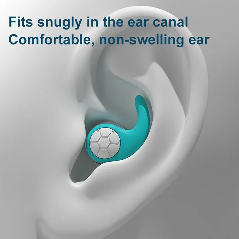silicone swimming soft earplugs, waterproof earplugs for surfing and water sports, swimming accessory storage box, reu