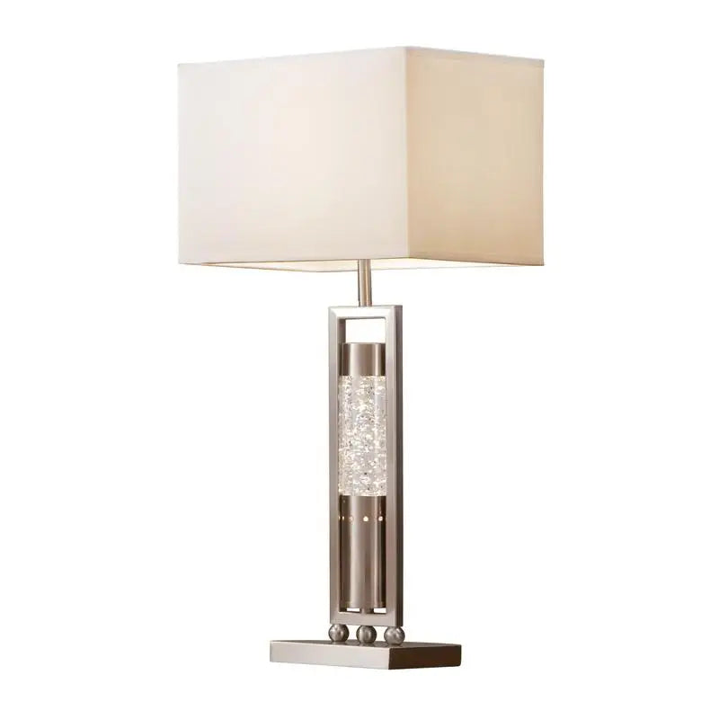 Modern Table Lamp with Water Dancing Light - Sparkling Decorative Home Decor, Satin Night Light for Stylish Interiors