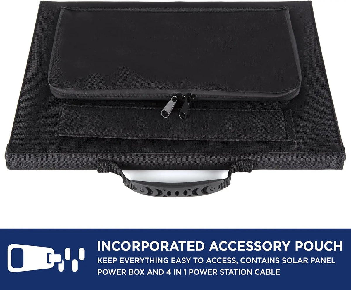 60W Portable Solar Panel with QC 3.0 USB & USB-C, DC Output for Power Stations, Phones, Laptops - Ideal for Camping, RVs, Travel