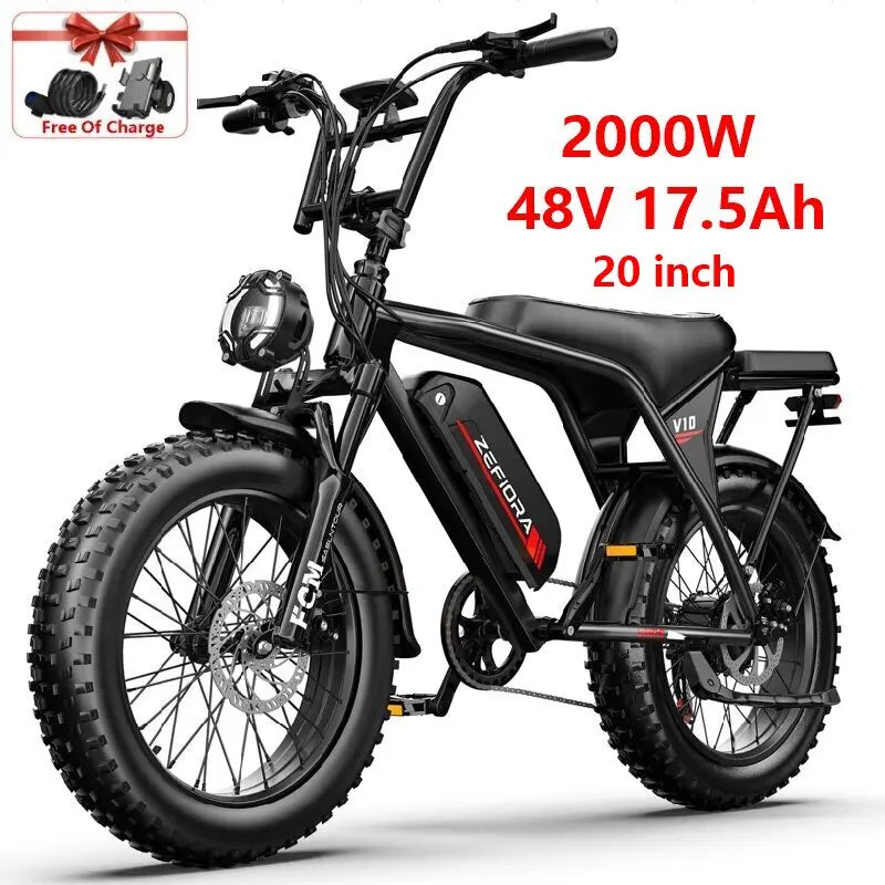 Hot 2000w Adult Electric Bike Man,20 26 Inch Adjustable Front Brake Seat 48v 15ah 17.5ah 20a Aluminum Alloy,for Electric Bicycle