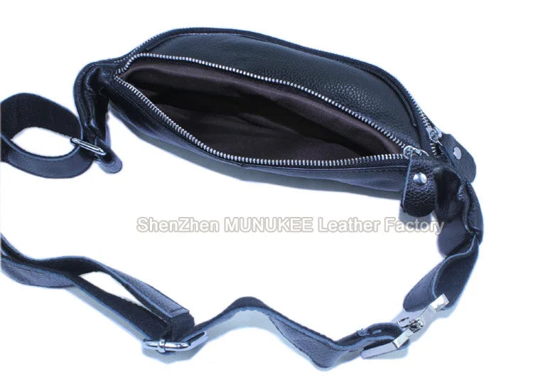 Fashion Genuine Leather waist bag for men fanny pack Leather belt bag waist pack bum bag money belt waist pouch molle pochete
