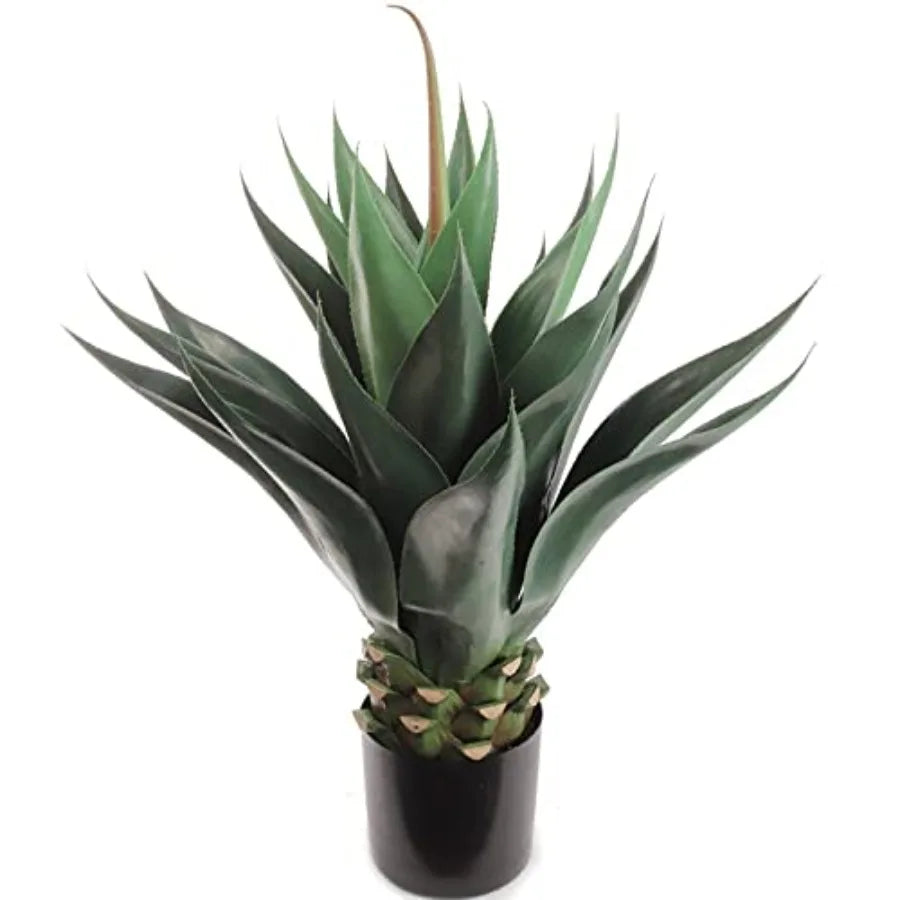 36 Lifelike Artificial Agave Floor Plant with Pot Real Touch Indoor Outdoor Decor Low Maintenance Home Office Greenery Natural
