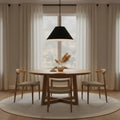 22" Dia Integrated LED Black Pendant Light Fixture