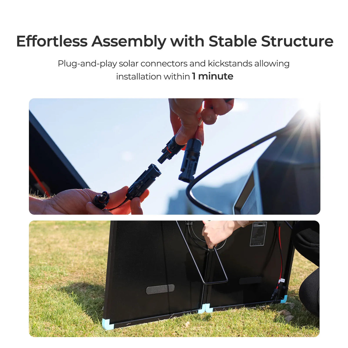Renogy Solar Panels, 100W Portable Lightweight Solar Suitcase, N-Type 25% High Efficiency Foldable Panel 24.64x20.62