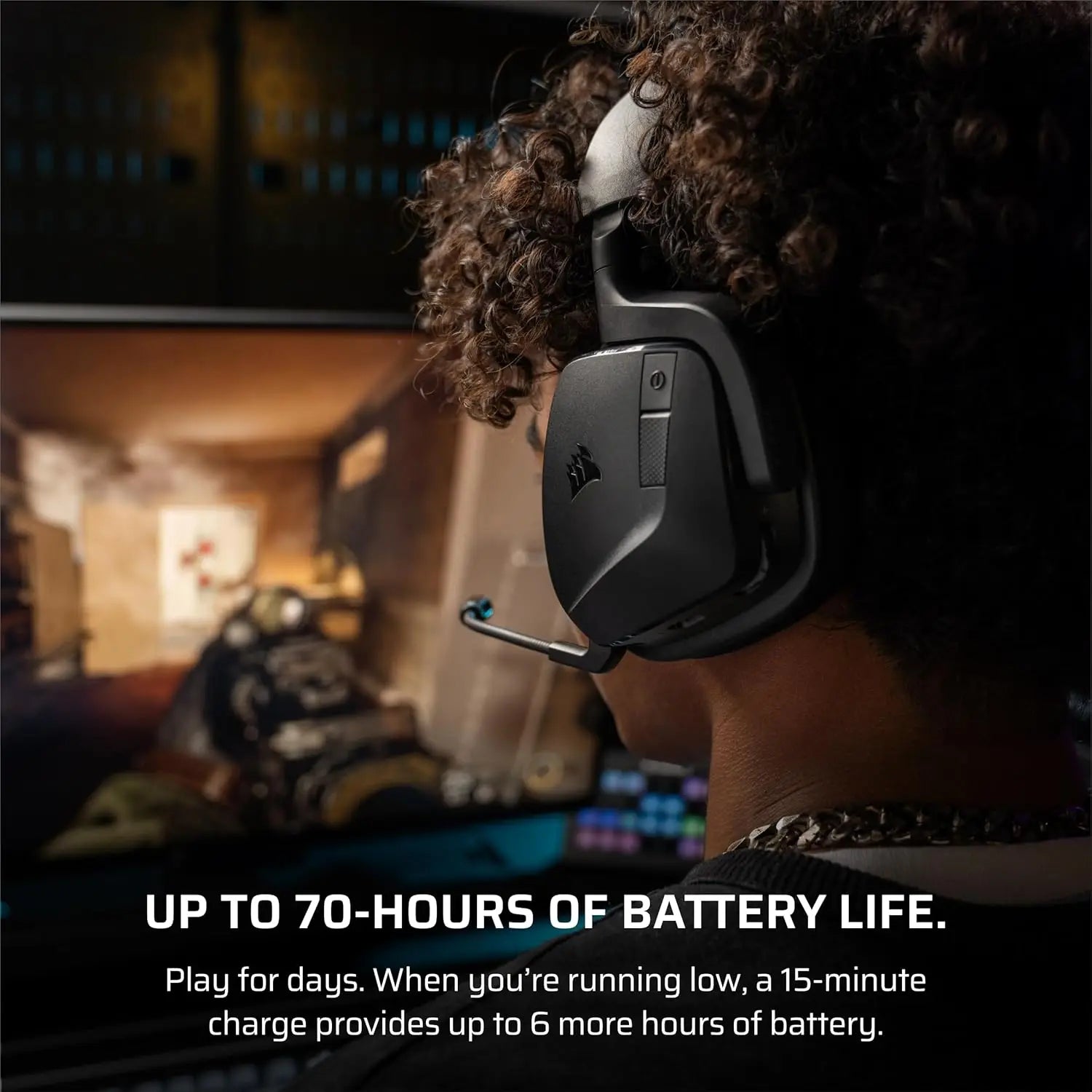 Wireless Gaming Headset with Bluetooth for PC, PS5, PS4, Switch, Mobile – Dolby Atmos, 70 Hr Battery, Dual Wireless