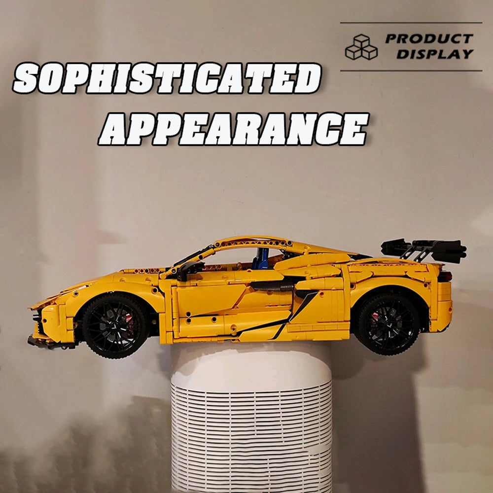 Super Racing Car F12 Model Building Blocks Classic Cars Black Knight 1:8 Size Assembly Set Bricks Technical Kid Toys For Gifts