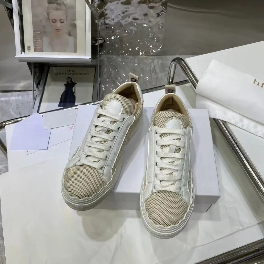 2026 Platform Casual Board Shoes Increase in Height  New 2026 Trend Little White Shoes Fashion Versatile Outer Board Shoes Women