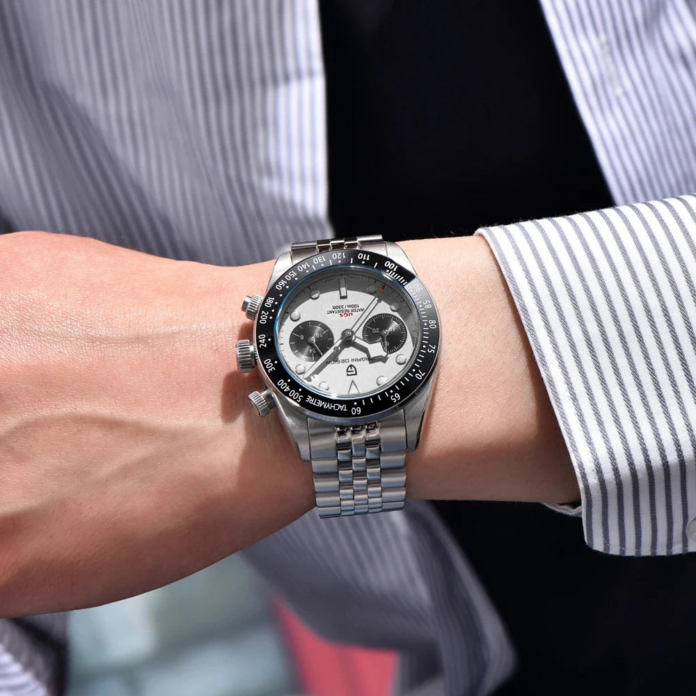 2026 New PAGANI DESIGN Retro Panda Mens Watches Luxury Quartz Watch For Men Chronograph AR Sapphire Waterproof Sports Clock Gift