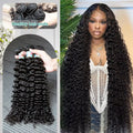 32 36 40 Inch Loose Deep Wave Human Hair Bundles Brazilian Remy Unprocessed Weaving Curly Hair Bundles 1 3 4 Extensions Deals