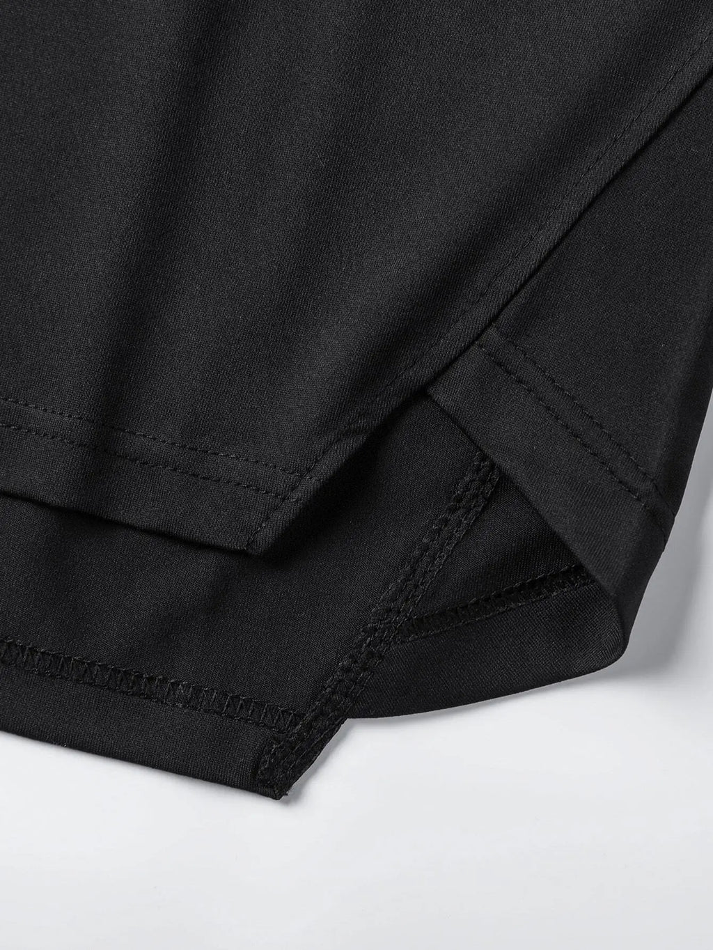 Men's Black Sleeveless Hooded Tank Top with Drawstring and High-Low Hem