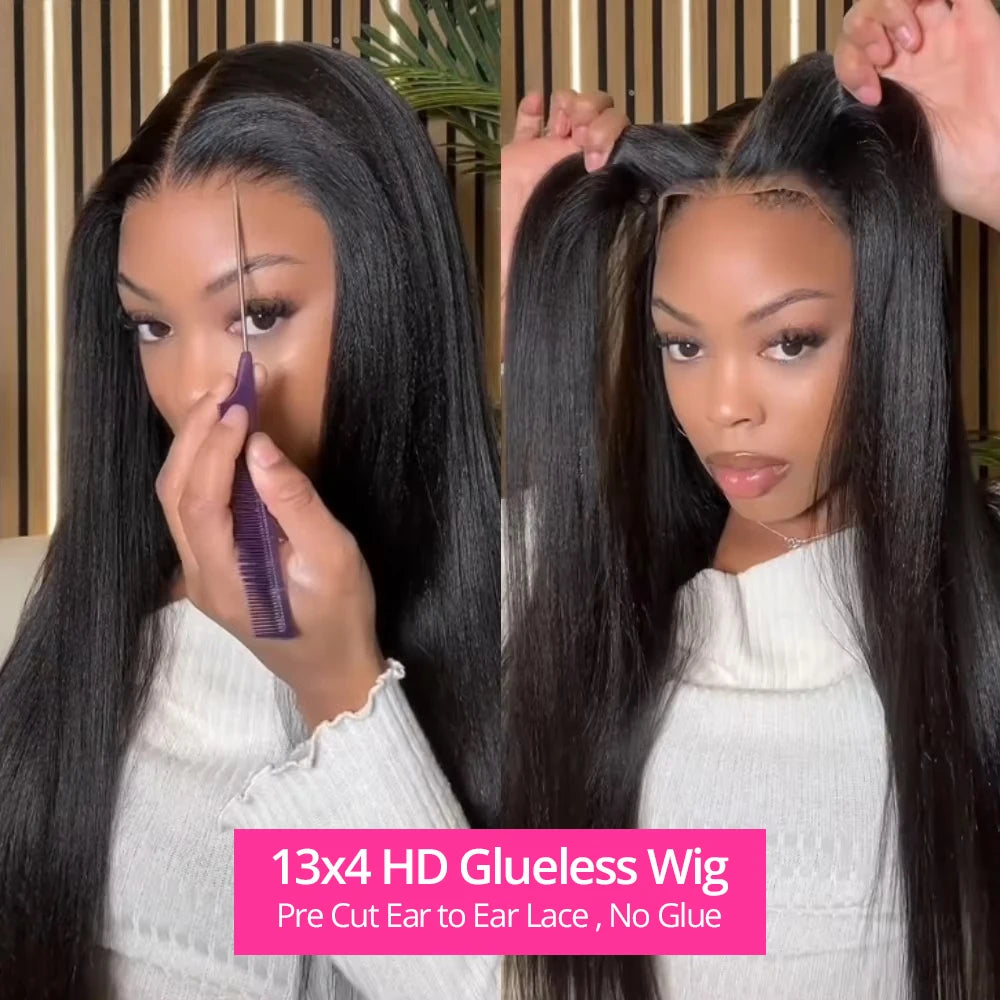 100% Human Hair 13x6 13x4 Bone Straight HD Lace Frontal Glueless Wigs 7x5 Ready To Wear Vietnamese Virgin Hair Wigs For Women