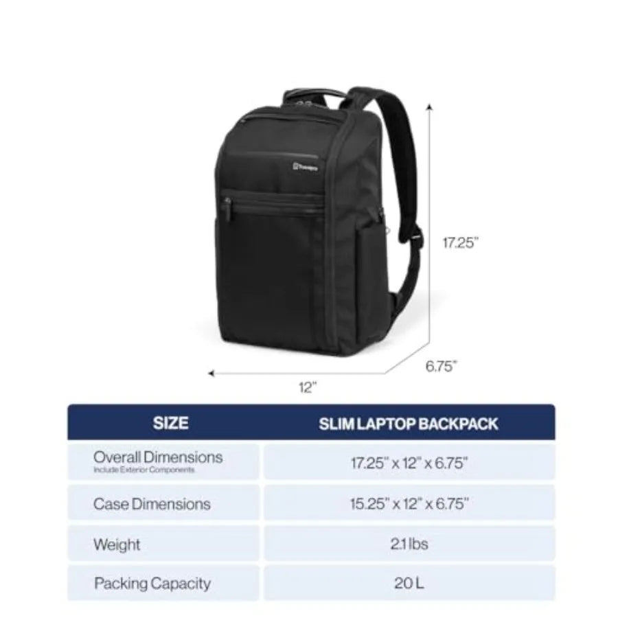 Crew Executive Choice 3 Slim Backpack for Men and Women Water-Resistant Patriot Blue Fits up to 15.6 Laptops and Tablets