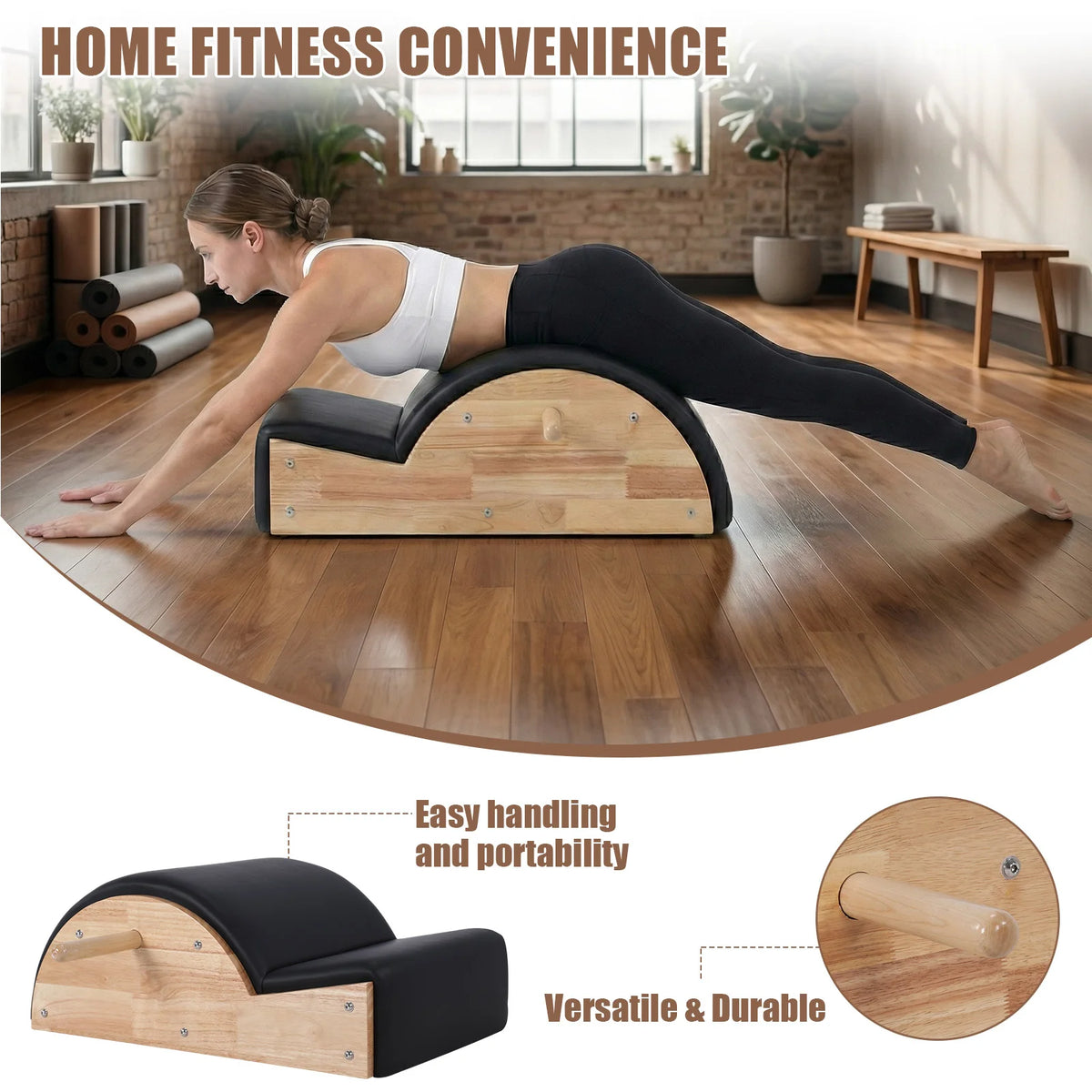 Pilates Spine Corrector Cervical Correction Equipment Solid Wood for Balance Body Exercise Multifunctional for Back Flexibility