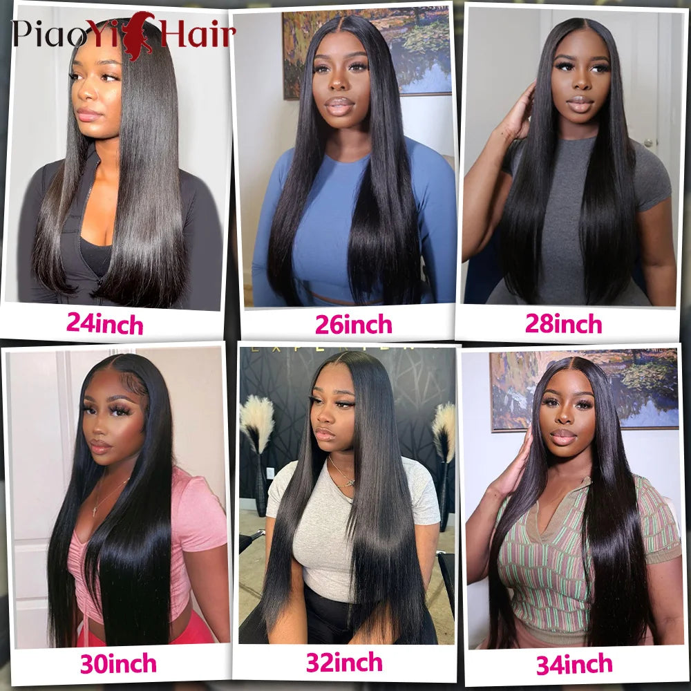 40inch 12A Straight Human Hair Bundles 100% Raw Human Hair Bundle 34 36 38 40 Inch Long Thick Human Hair Extensions Top Quality