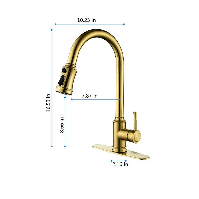 Pull Down Kitchen Faucet with Touch Function and Spray Head
