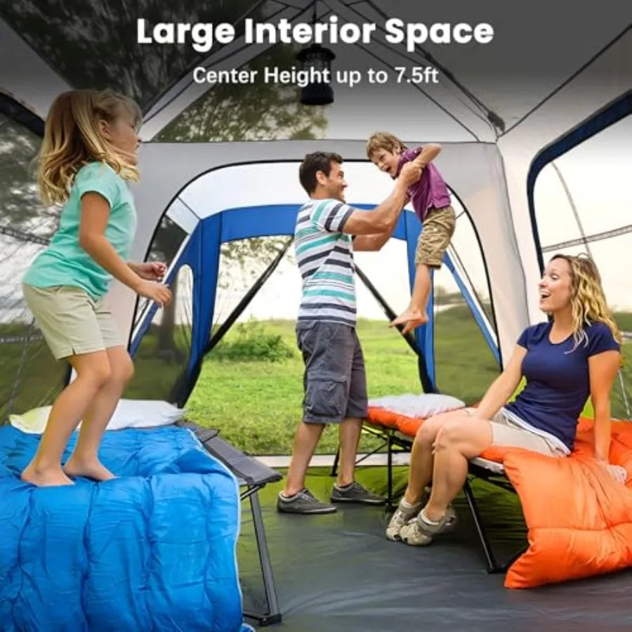 SUV Tent for Camping 6-8 People 10x10ft Car Tents with Screen Porch Awning Easy Set Up SUV Tent Attachment for Camping Outdoors