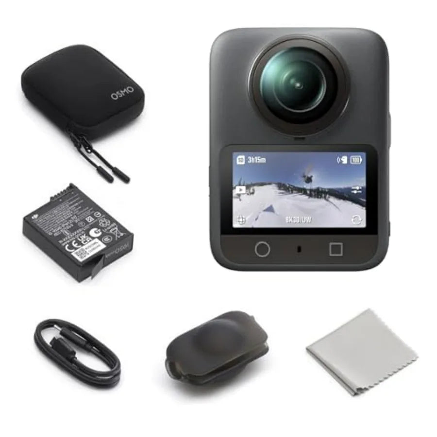 Osmo 360 Standard Combo Waterproof 8K 360 Action Camera with 1-Inch Sensor 128GB Built-in Storage 100-Min 8K Recording 4K 120fp