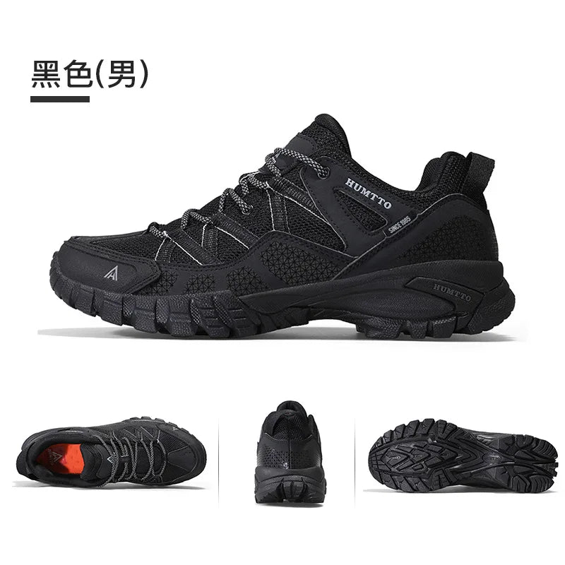 Men Lightweight Hiking Shoes Autumn Winter Breathable Mesh Casual Athletic Walking Sneakers Anti-slip Outdoor Trekking Footwear