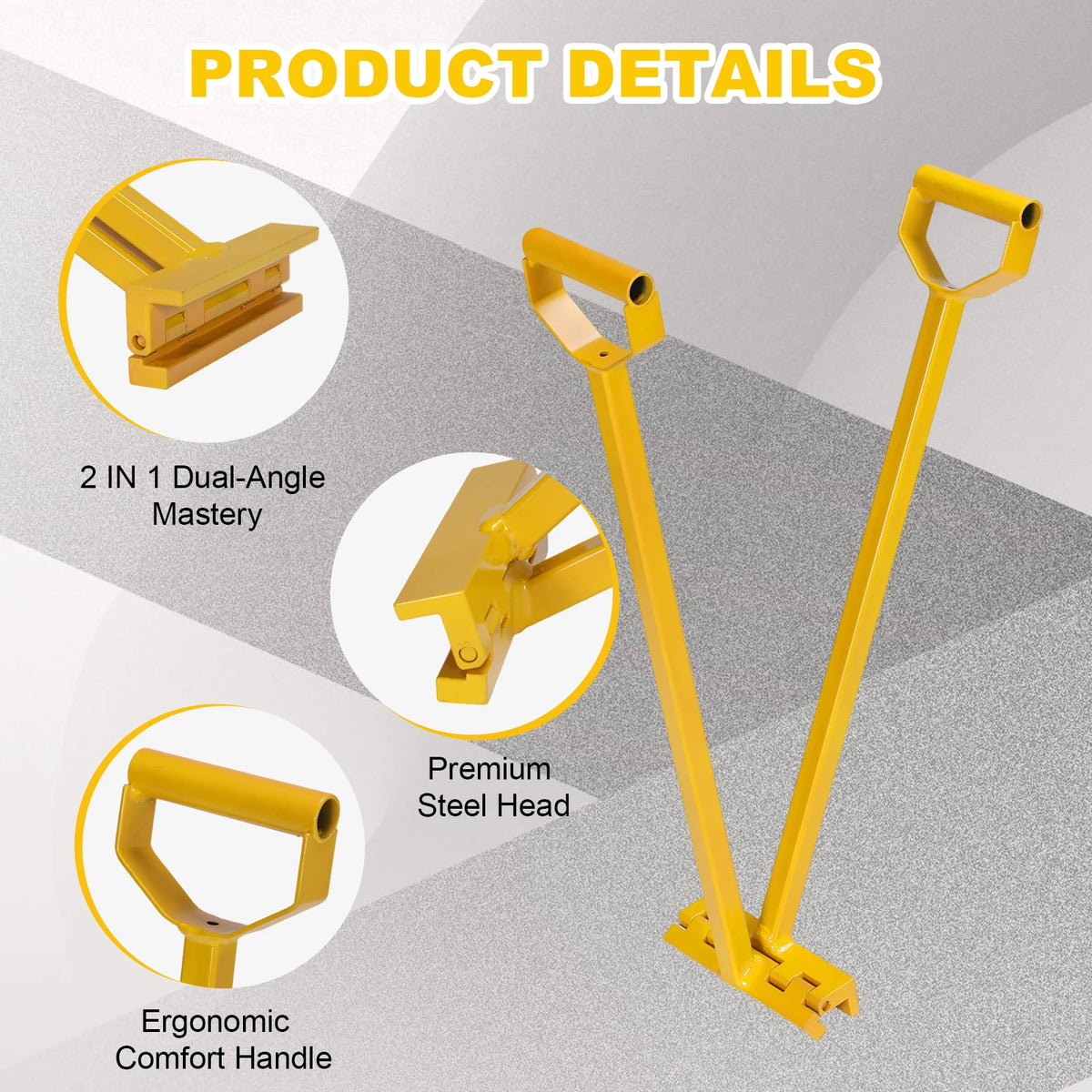 2-in-1 Manual Standing Seam Tool 90°&180° Double Fold Mechanical Lock Jaw Width 6 Inches Designed for Roofers