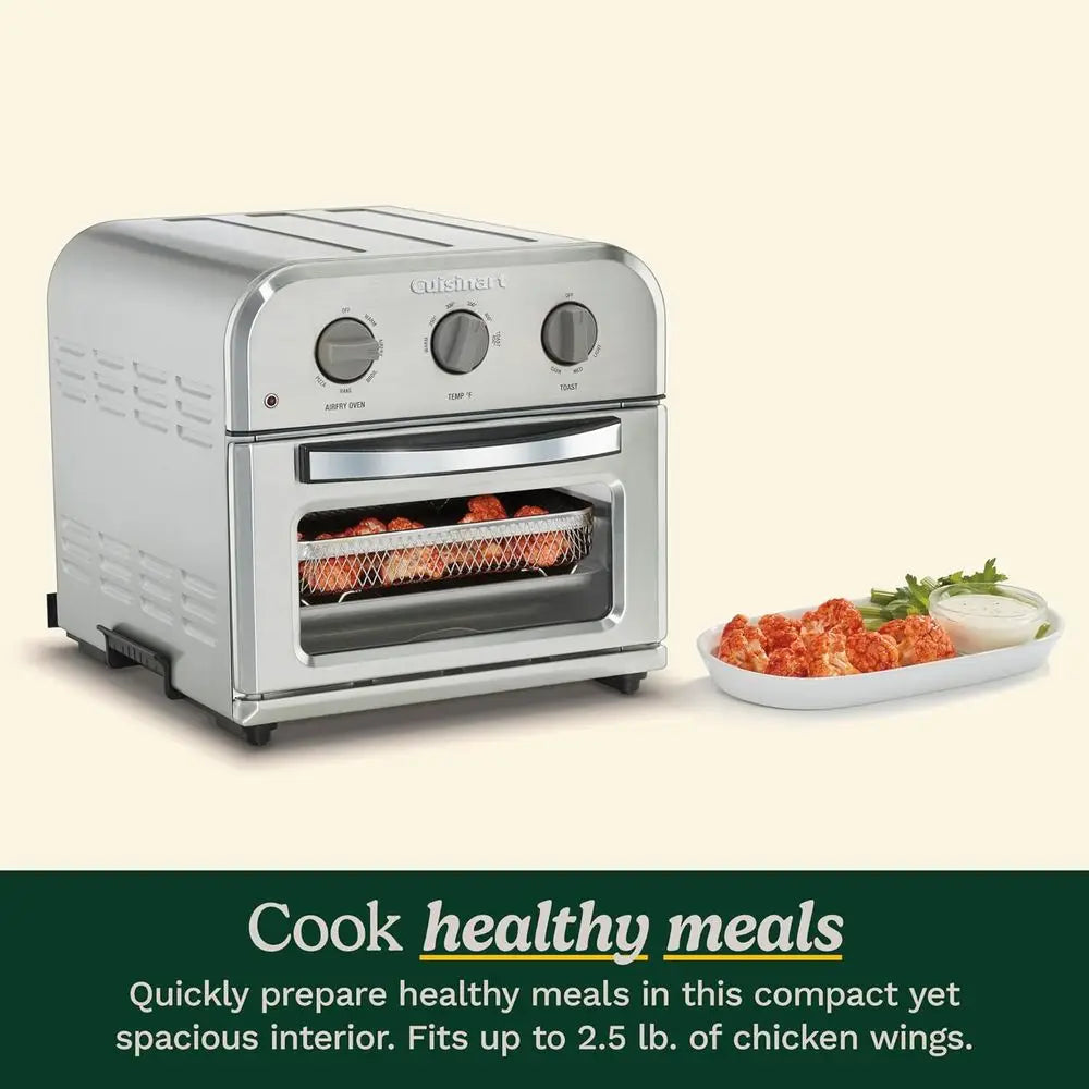 Toaster Oven, 6-in-1 Functions, Adjustable Temperature, Includes Oven Rack, Baking Pan and Air Fry Basket